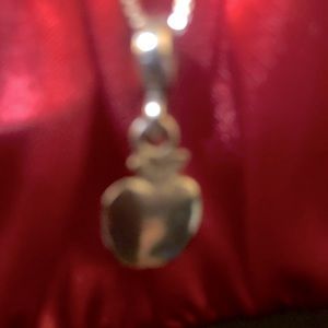 Sterling apple necklace